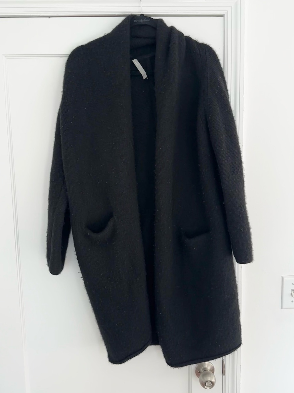 Vince Black Wool Oversized Cardigan